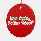 Sehr geehrter Santa Keramik Ornament (Links)