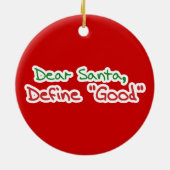 Sehr geehrter Santa Keramik Ornament (Hinten)