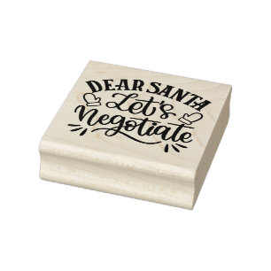Sehr geehrter Santa Lass Negotiation Gummistempel