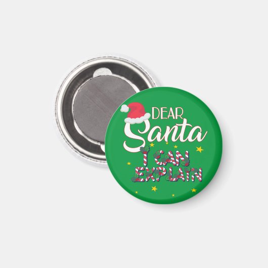 Sehr geehrter Santa Magnet (Vorderseite/Rückseite)