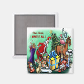 Sehr geehrter Santa Magnet (Vorderseite/Rückseite)