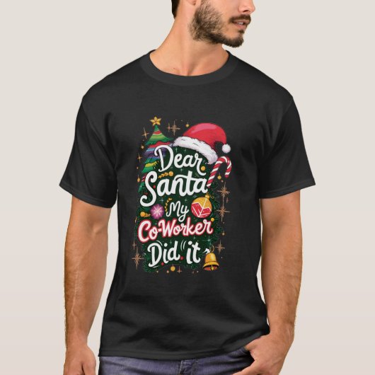 Sehr geehrter Santa My Co-Arbeiter hat es lustige  T-Shirt (Vorderseite)