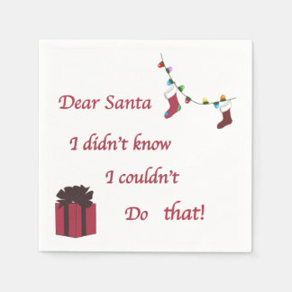 Sehr geehrter Santa Napkin Serviette