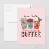 Sehr geehrter Santa | Niedliche Weihnachten Postkarte (Vorne/Hinten)