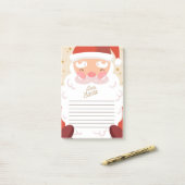 Sehr geehrter Santa Post-it Klebezettel (Auf Schreibtisch)
