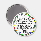 Sehr geehrter Santa Rhodesian Ridgeback Magnet (Vorderseite/Rückseite)