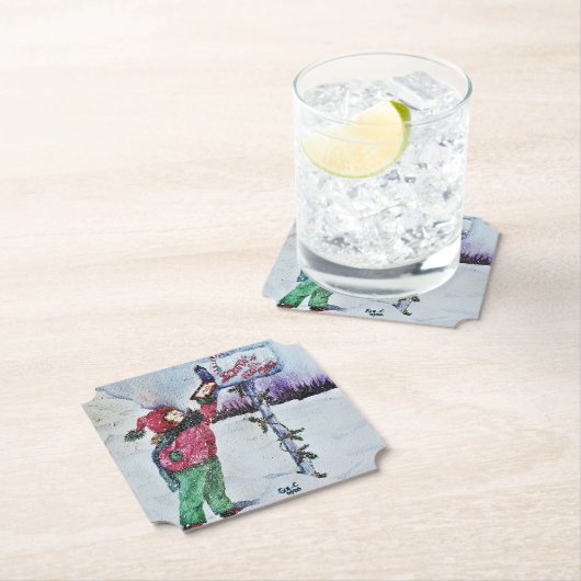 Sehr geehrter Santa Untersetzer (Vor Ort)