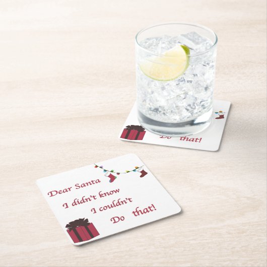 Sehr geehrter Santa Untersetzer (Vor Ort)