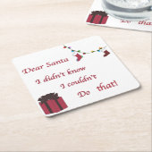 Sehr geehrter Santa Untersetzer (angewinkelt)