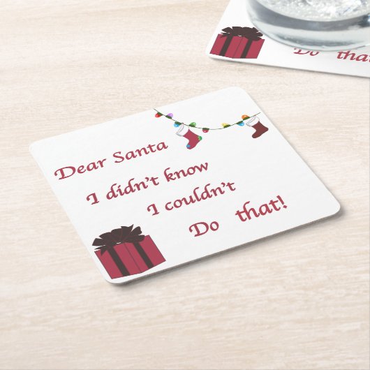 Sehr geehrter Santa Untersetzer (angewinkelt)