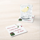 Sehr geehrter Santa Untersetzer (Vor Ort)