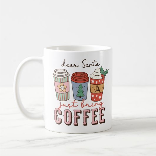 Sehr geehrter Santa | Weihnachtskaffee Kaffeetasse (Links)