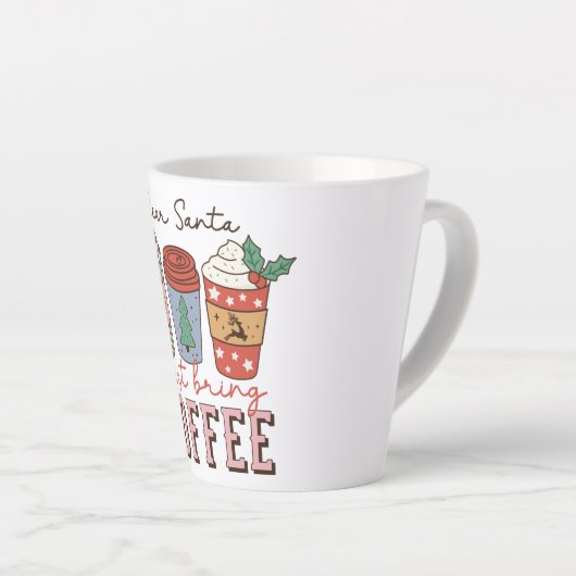 Sehr geehrter Santa | Weihnachtskaffee Milchtasse (Rechte Ecke)
