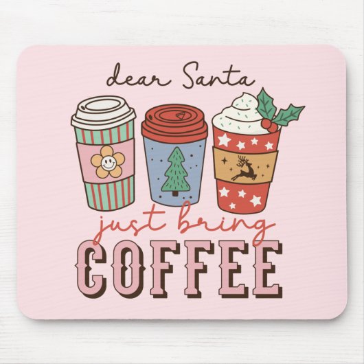 Sehr geehrter Santa | Weihnachtskaffee Mousepad (Vorne)