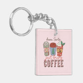 Sehr geehrter Santa | Weihnachtskaffee Schlüsselanhänger (Vorderseite links)