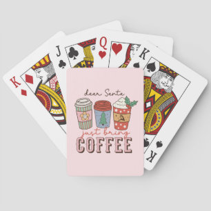 Sehr geehrter Santa Weihnachtskaffee Spielkarten