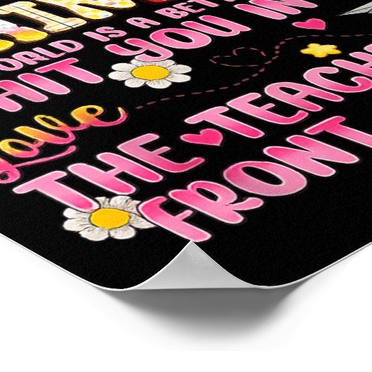 Sehr geehrter Schüler hinter mir zurück zum Lehrer Poster (Ecke)