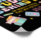 Sehr geehrter Schüler hinter mir zurück zum Lehrer Poster (Ecke)