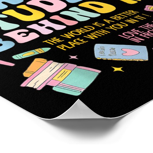 Sehr geehrter Schüler hinter mir zurück zum Lehrer Poster (Ecke)