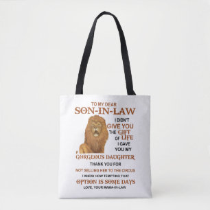 Sehr geehrter Schwiegersohn, ich habe dir nicht da Tasche