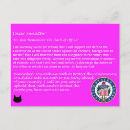 Sehr geehrter Senator - Eid des Amtes politische P Postkarte