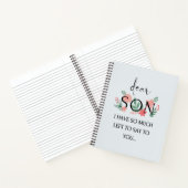 Sehr geehrter Sohn, ich habe so viel Verlassen, um Notizblock (Innenseite)