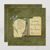 Sehr geehrter Tagebuch Save the Date Vintag (Vorne/Hinten)