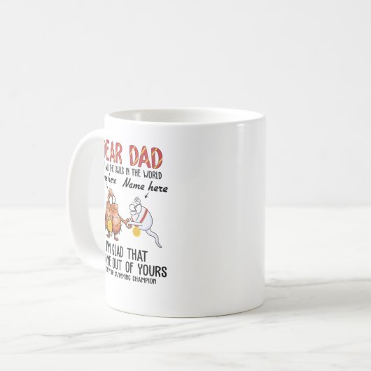 Sehr geehrter Vater aller Kugeln in der Welt Shirt Kaffeetasse (Vorderseite Links)