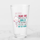 Sehr geehrter Vater, aus allen Balls der Welt Glas (Vorderseite)