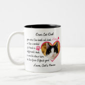 Sehr geehrter Vater | Benutzerdefiniertes Cat Foto Zweifarbige Tasse (Links)