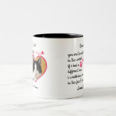 Sehr geehrter Vater | Benutzerdefiniertes Cat Foto Zweifarbige Tasse (Mittel)