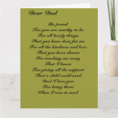 Sehr geehrter Vater, die Hochzeit Karte (Vorderseite)