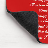 Sehr geehrter Vater, die Hochzeit Mousepad (Ecke)