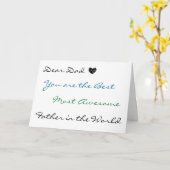 Sehr geehrter Vater | Einen Phantastischen Geburts Karte (Gelbe Blume)