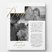 Sehr geehrter Vater | Gold Vater Script Wedding Me Fotoplatte (Vorderseite)