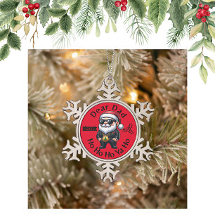 Sehr geehrter Vater Ho Ho Ho Ya Ho - Gangster Weih Schneeflocken Zinn-Ornament