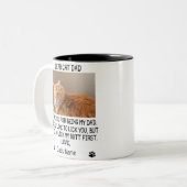 Sehr geehrter Vater, Personalisiertes Foto und Nam Zweifarbige Tasse (Vorderseite Links)