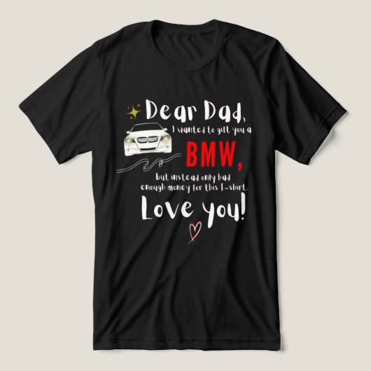 Sehr geehrter Vater und BMW Tri-Blend Shirt (Design Vorderseite)