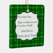 Sehr geehrter Weihnachtsmann Brief Weihnachtsmarkt Keramikornament (Rechts)