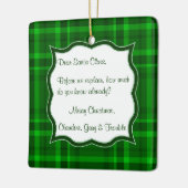 Sehr geehrter Weihnachtsmann Brief Weihnachtsmarkt Keramikornament (Links)