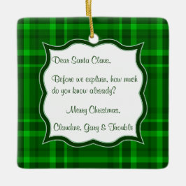 Sehr geehrter Weihnachtsmann Brief Weihnachtsmarkt Keramikornament
