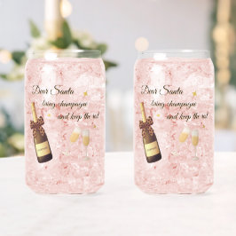 Sehr geehrter Weihnachtsmann Champagner-Design Dosenglas