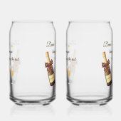 Sehr geehrter Weihnachtsmann Champagner-Design Dosenglas (Links)