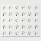 Sehr geehrter Weihnachtsmann Champagner-Design Geschenkpapier (Flach)