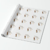 Sehr geehrter Weihnachtsmann Champagner-Design Geschenkpapier (Ungerollt)