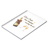 Sehr geehrter Weihnachtsmann Champagner-Design Notizblock (Linke Seite)