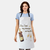 Sehr geehrter Weihnachtsmann Champagner-Design Schürze (Getragen)