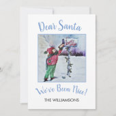 Sehr geehrter Weihnachtsmann Feiertagskarte (Vorderseite)