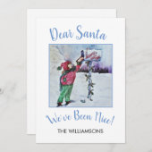 Sehr geehrter Weihnachtsmann Feiertagskarte (Vorne/Hinten)