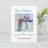 Sehr geehrter Weihnachtsmann Feiertagskarte (Stehend Vorderseite)